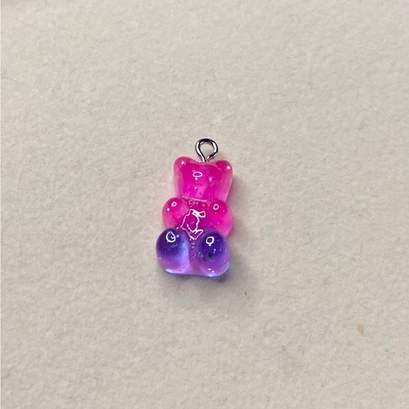 Jewelry - Gummi Bear Charm Pendant | Colorful Candy-Inspired Jewelry Charm-pink/purple